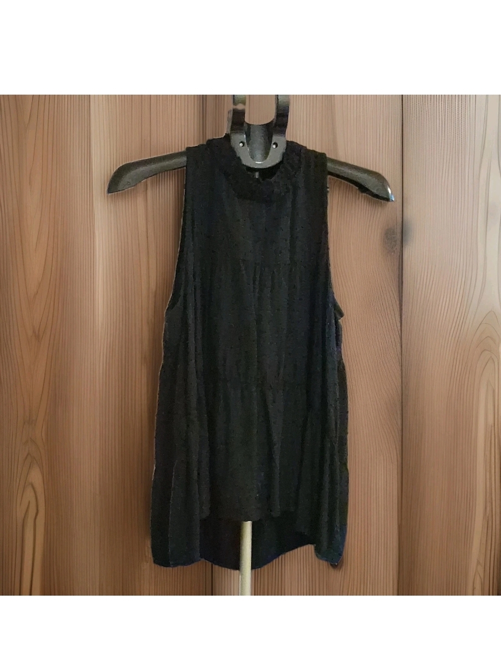 Umgee Black Sleeveless Mock-Neck Tank Top